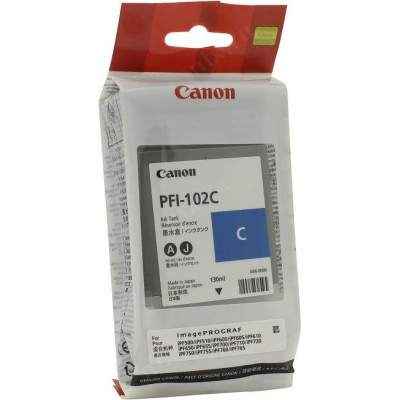 Картридж для CANON  PFI-102C IPF 500/600/700 Cyan (130ml Dye) MyInk