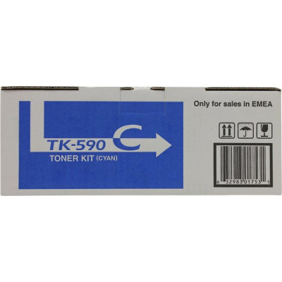 Тонер-картридж для (TK- 590C) KYOCERA FS-C5250/2026/2526/2626 (5K SAKATA) син UNITON Premium GREEN LINE (Eco Protected)